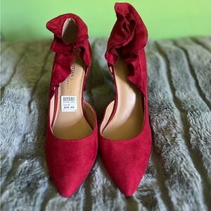 Women's Red Ruffle Heels